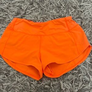 Orange 2.5 Speedup Lululemon Shorts Size 2